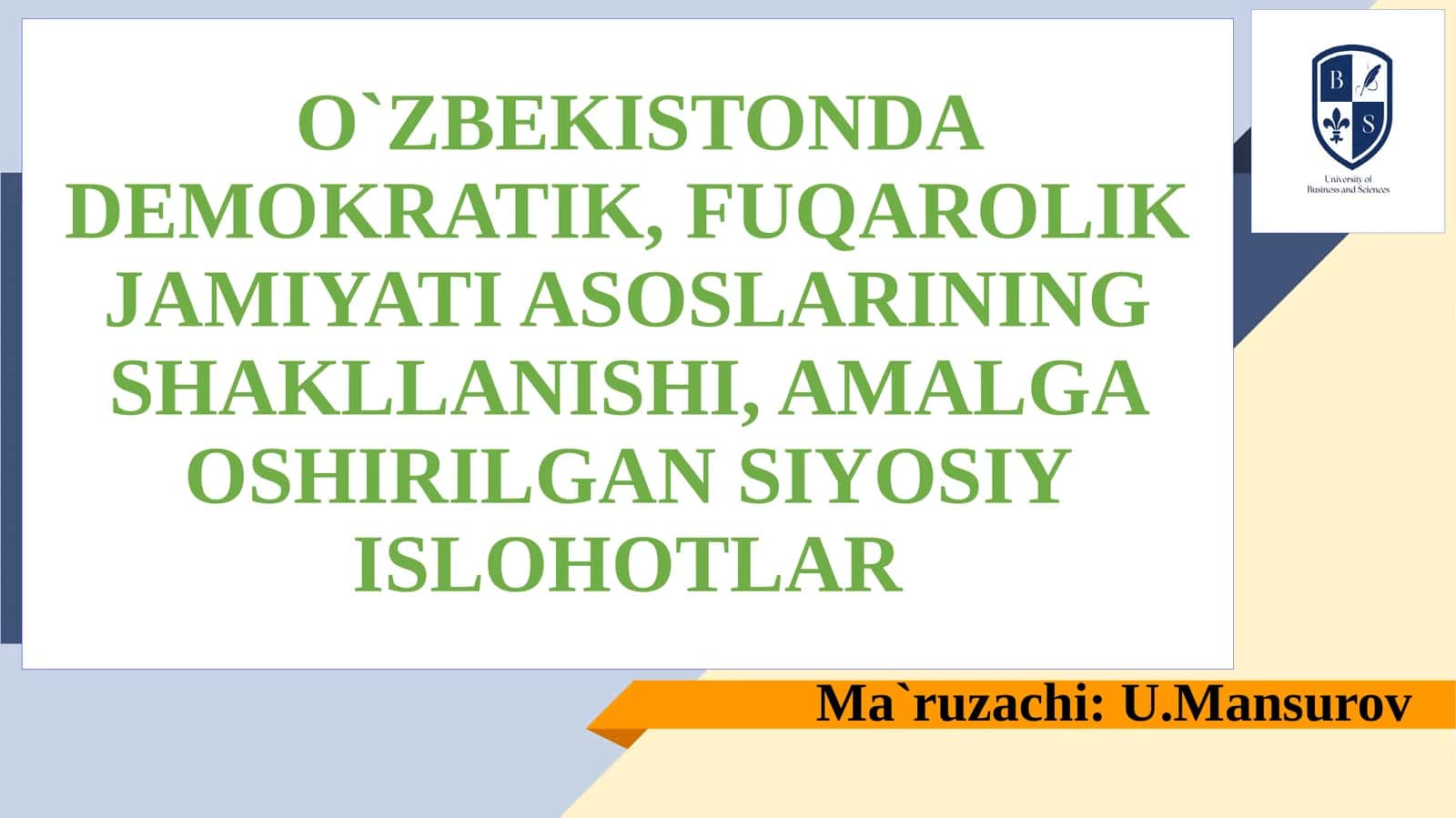 O`zbekistonda Demokratik, Fuqarolik Jamiyati Asoslarining Shakllanishi, Amalga Oshirilgan Siyosiy Ishlotlar 1
