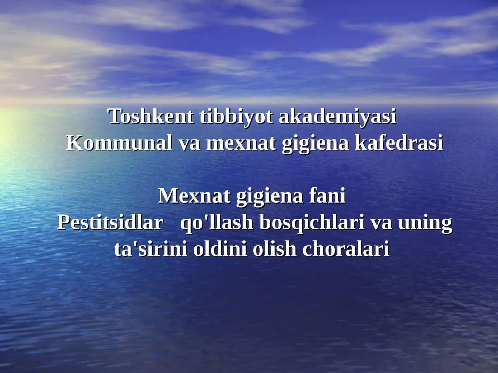 Pestitsidlar qo'llash bosqichlari va uning ta'sirini oldini olish choralari 1