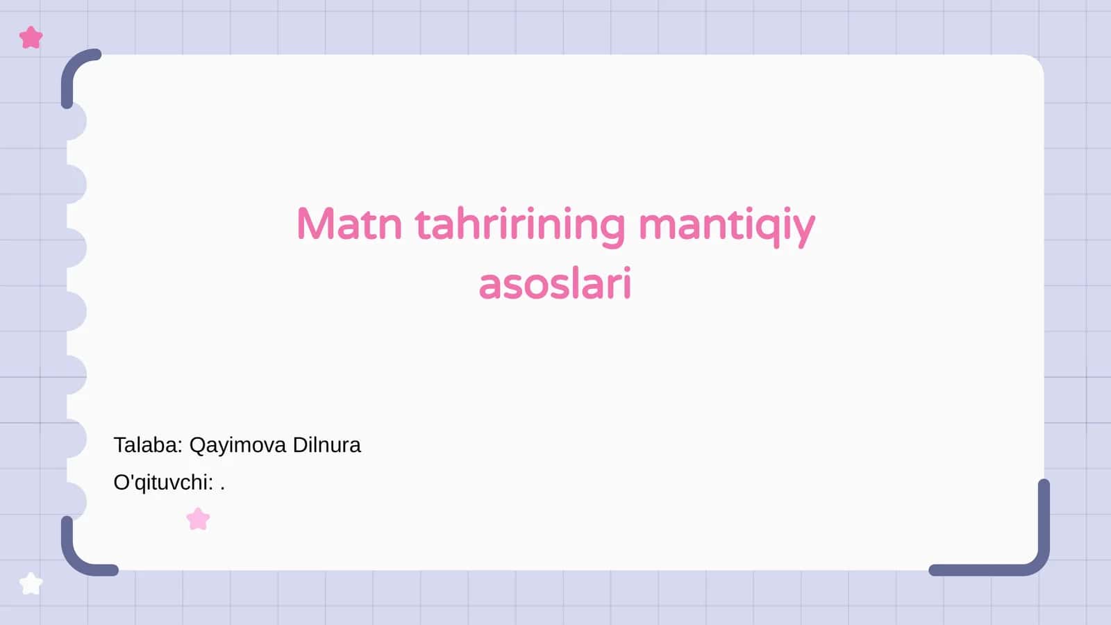 Matn tahririning mantiqiy asoslari 1