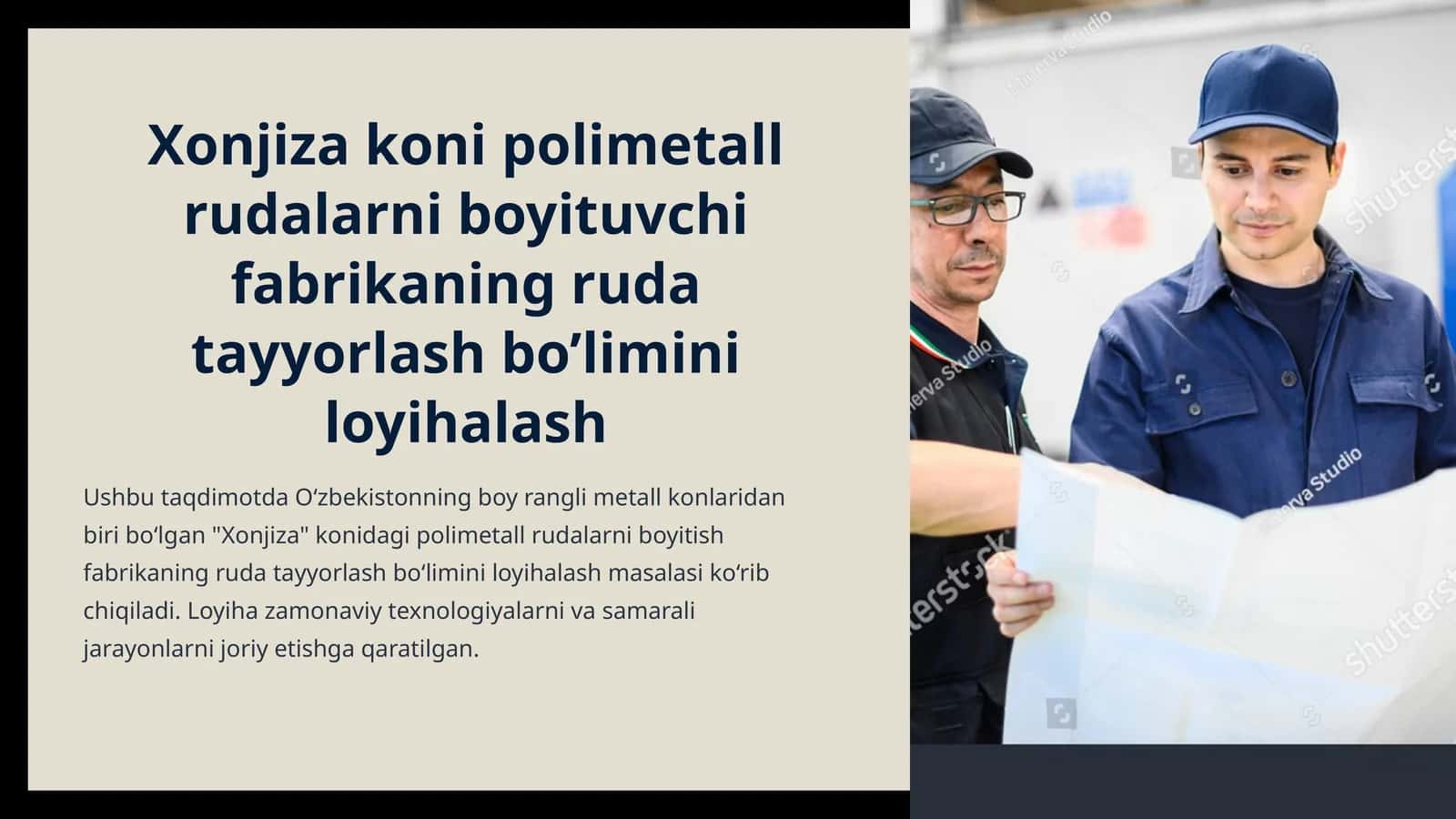 Xonjiza koni polimetall rudalarni boyituvchi fabrikaning ruda tayyorlash bo’limini loyihalash 1