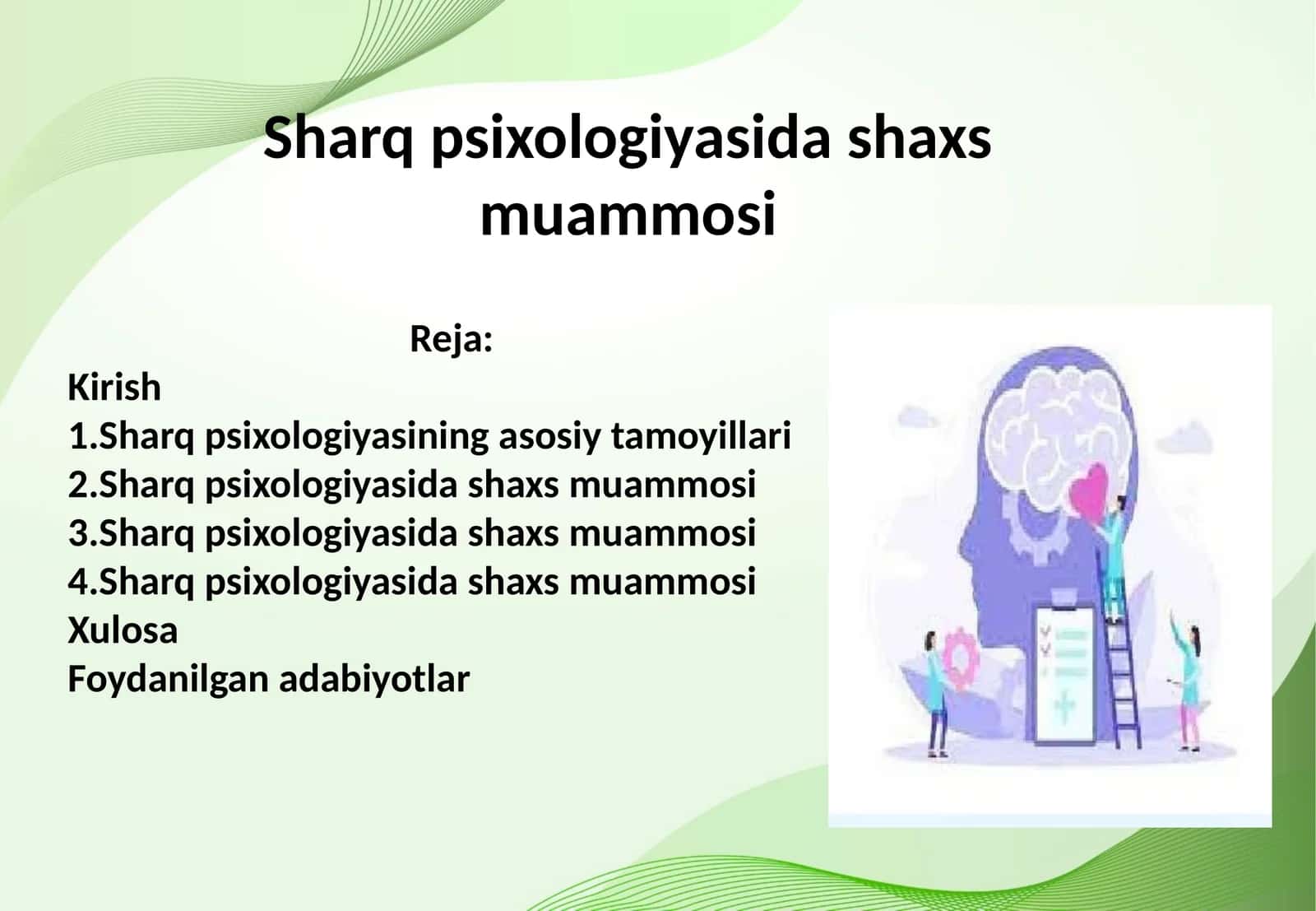 Sharq psixologiyasida shaxs muammosi 1