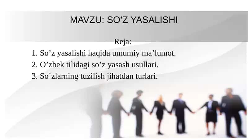 So’z yasalishi 1