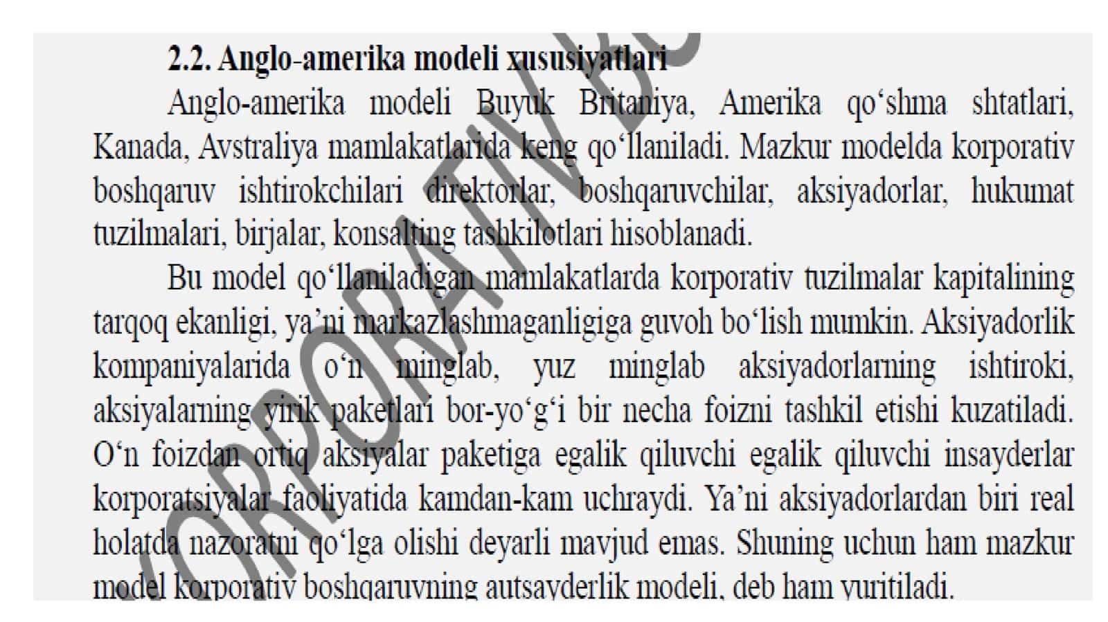Korporativ boshqaruvning asosiy prinsiplari 1