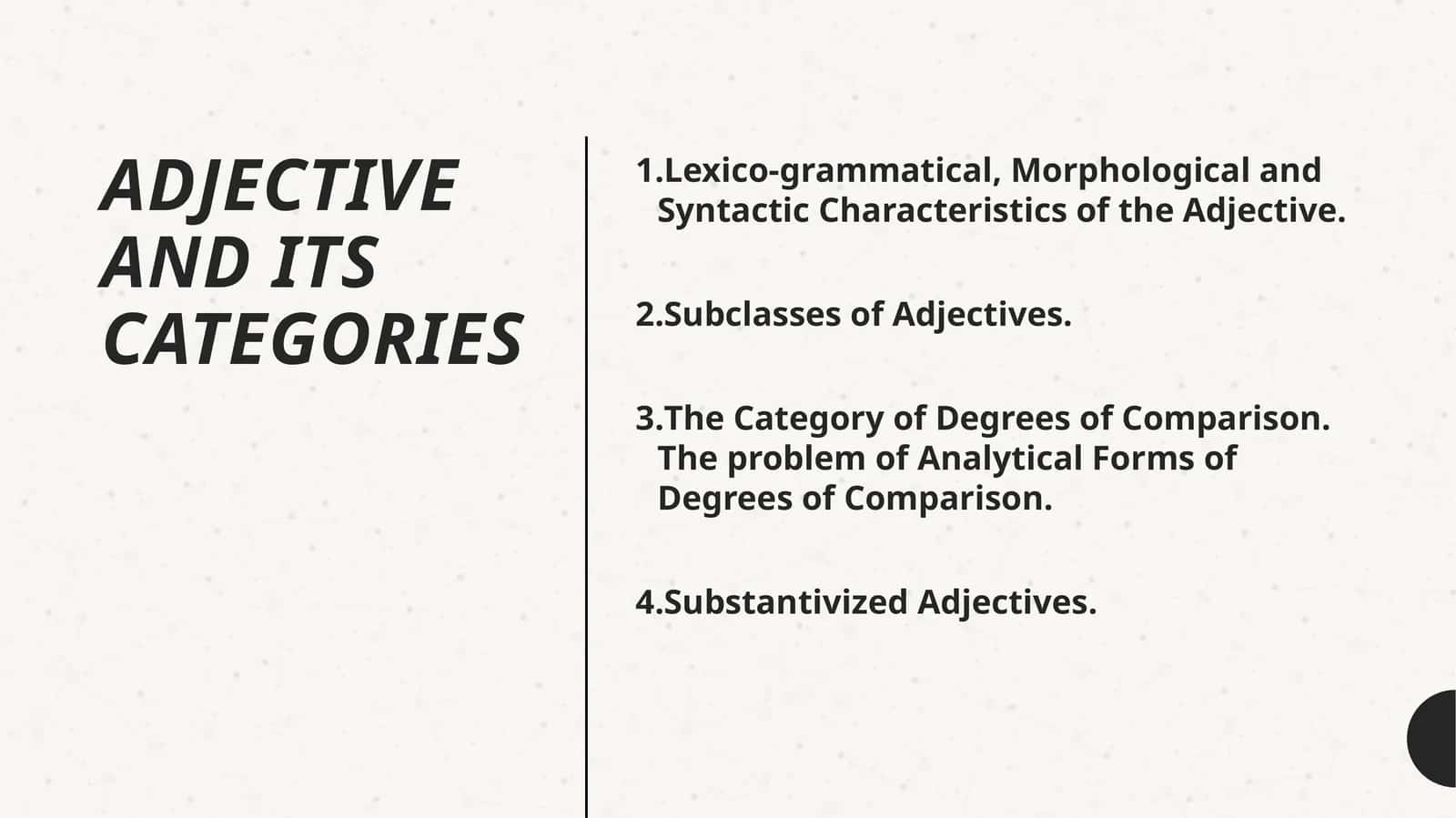ADJECTIVEAND ITS CATEGORIES 1