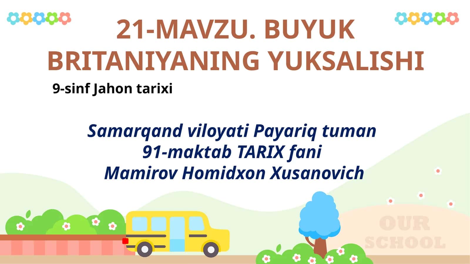 BUYUK BRITANIYANING YUKSALISHI 1