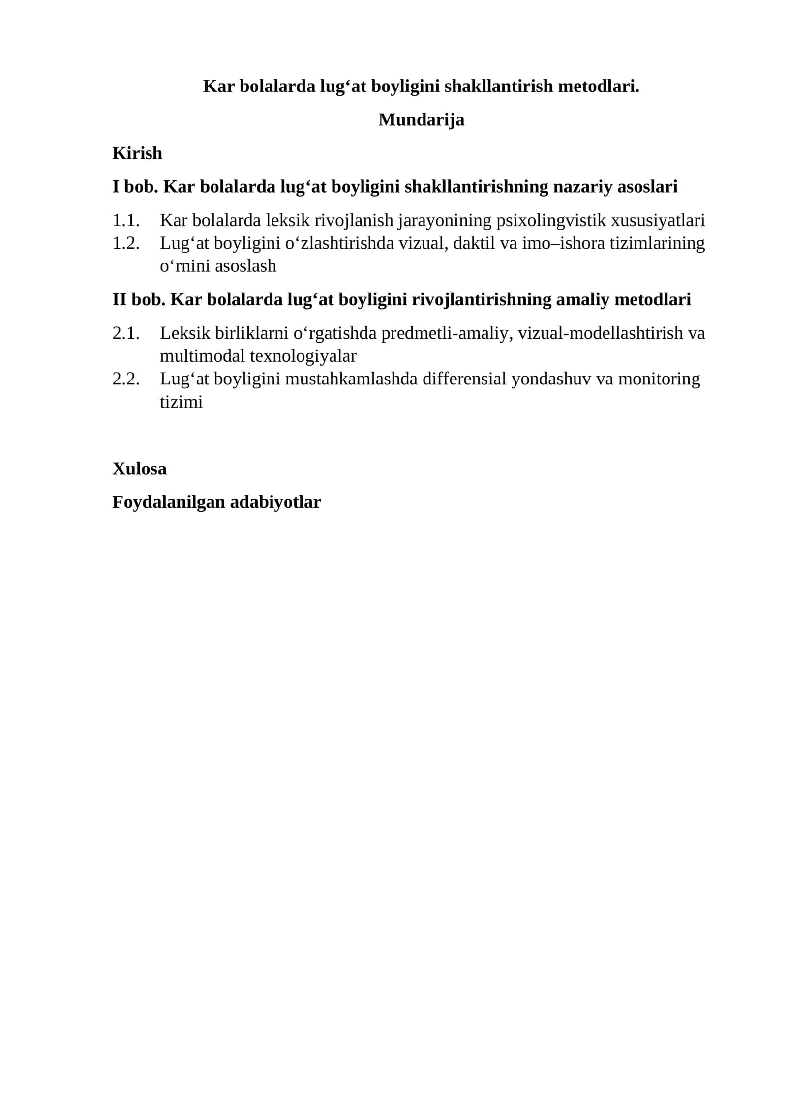 Kar bolalarda lug‘at boyligini shakllantirish metodlari 1