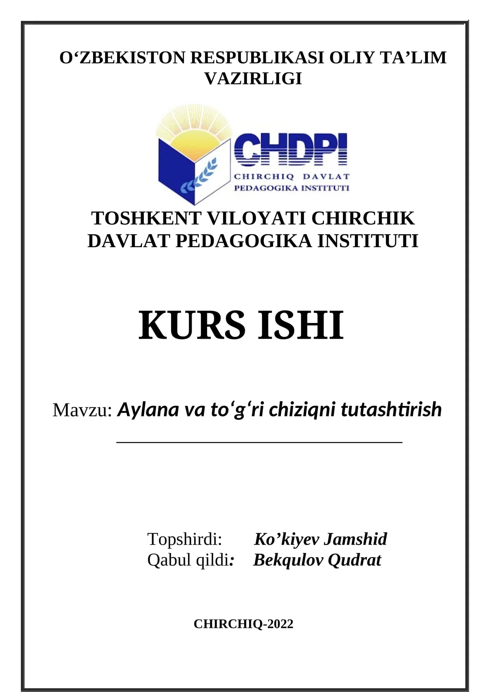 Aylana va to‘g‘ri chiziqni tutashtirish 1