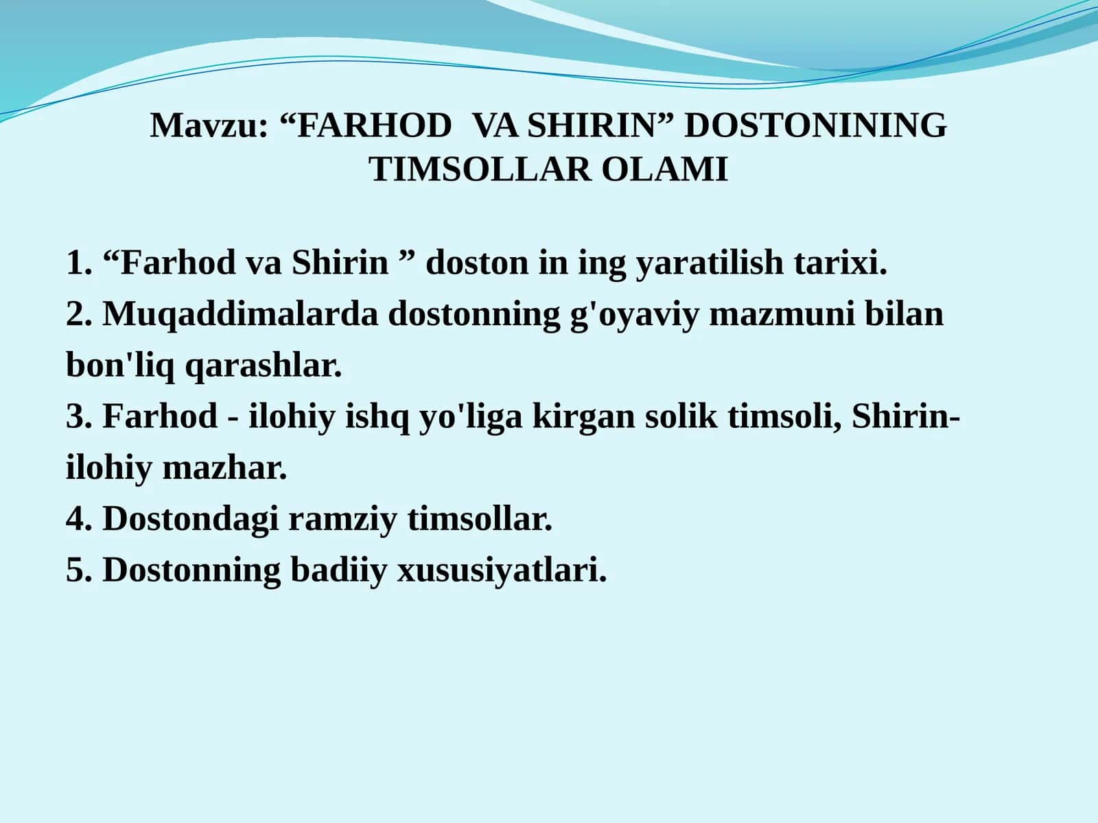 “FARHOD  VA SHIRIN” DOSTONINING TIMSOLLAR OLAMI 1