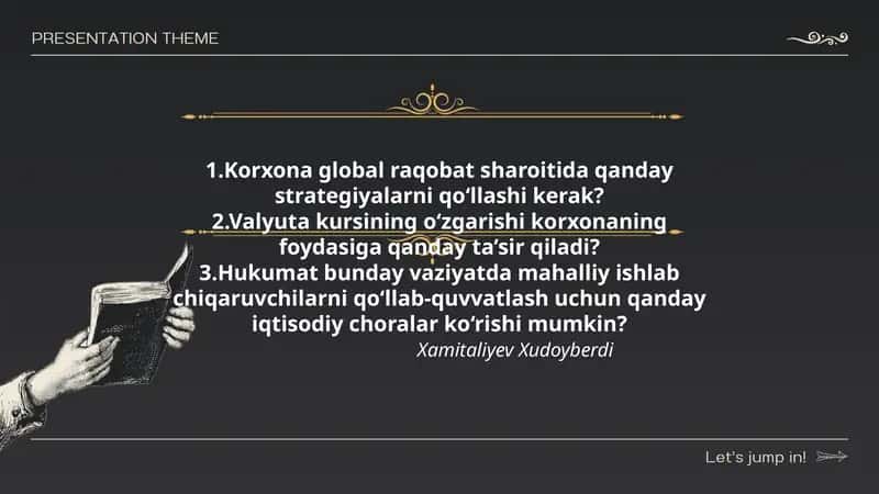 Hukumatning mahalliy ishlab chiqaruvchilarni qo‘llab-quvvatlash iqtisodiy choralar 1