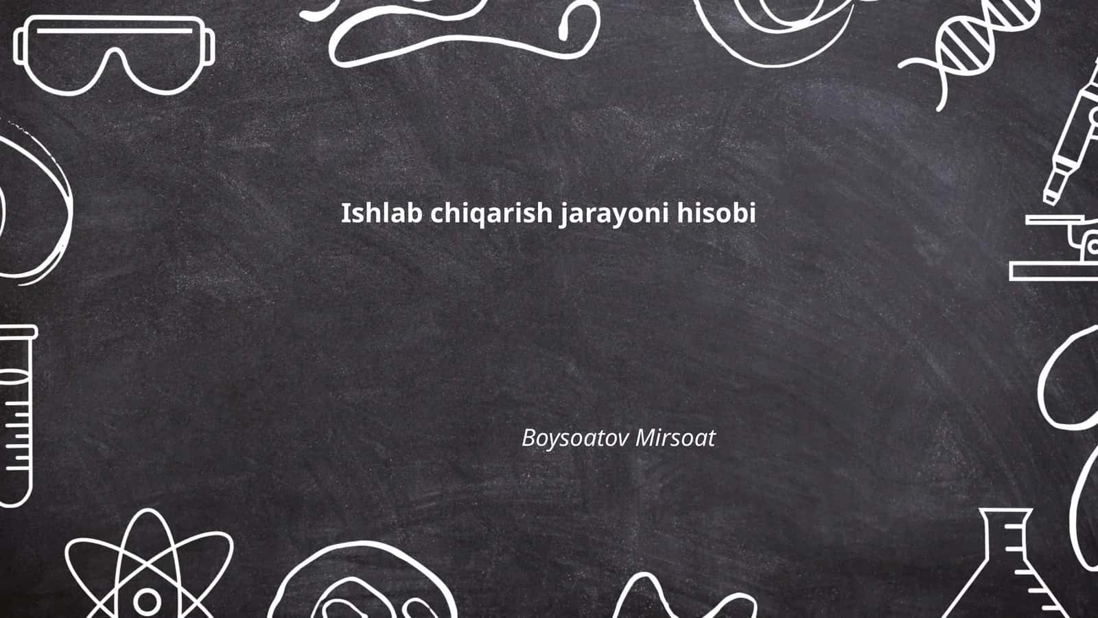 Xom ashyo hisoboti 1