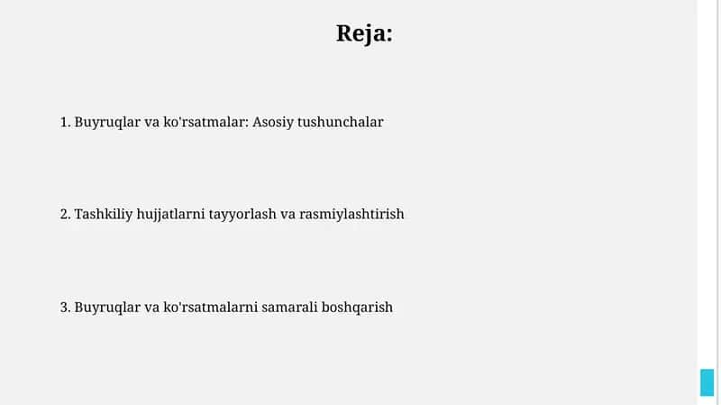 Buyruqlar va ko'rsatmalar: Asosiy tushunchalar 1