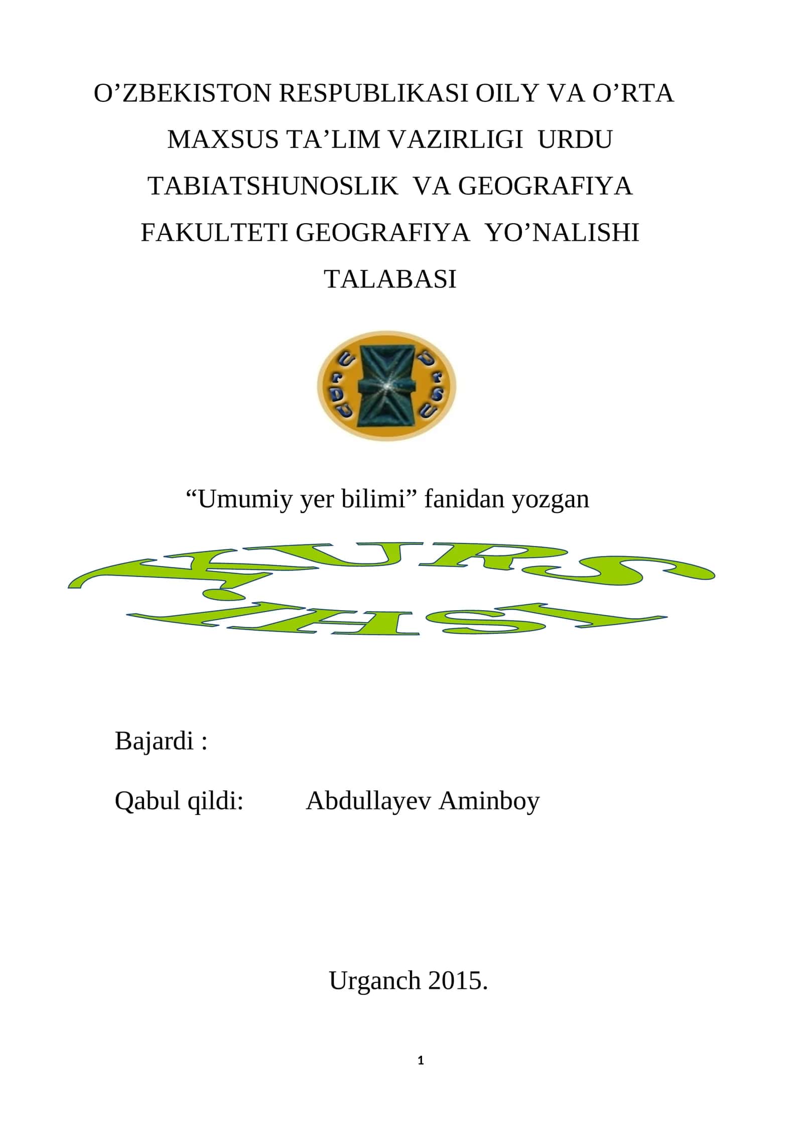 Tabiiy gеоgrafik bashоrat turlari va uning ahamiyati 1