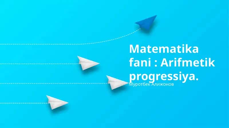 Arifmetik Progressiya 1