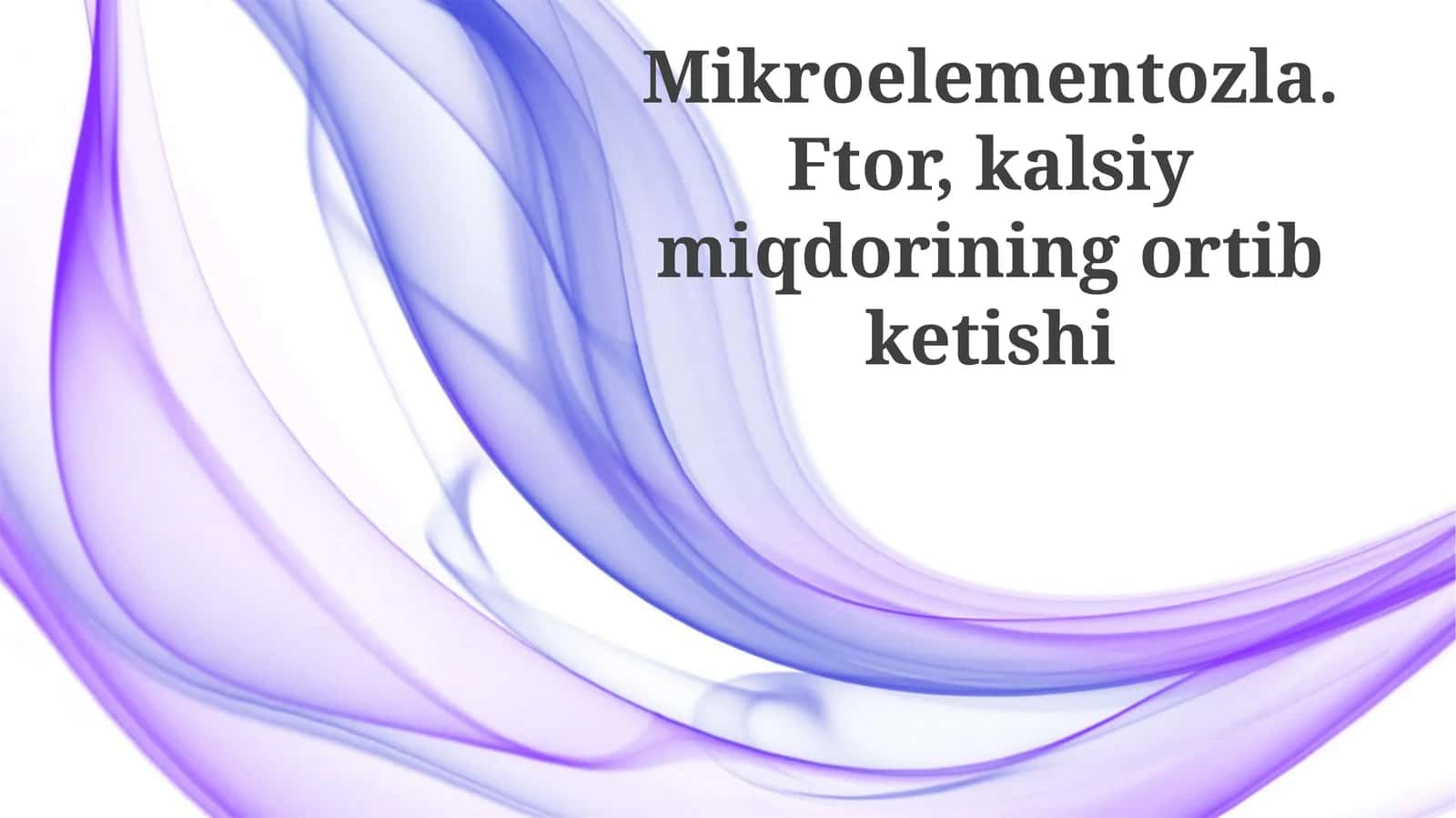 Ortiqcha ftor va kaltsiyni ta'siri 1