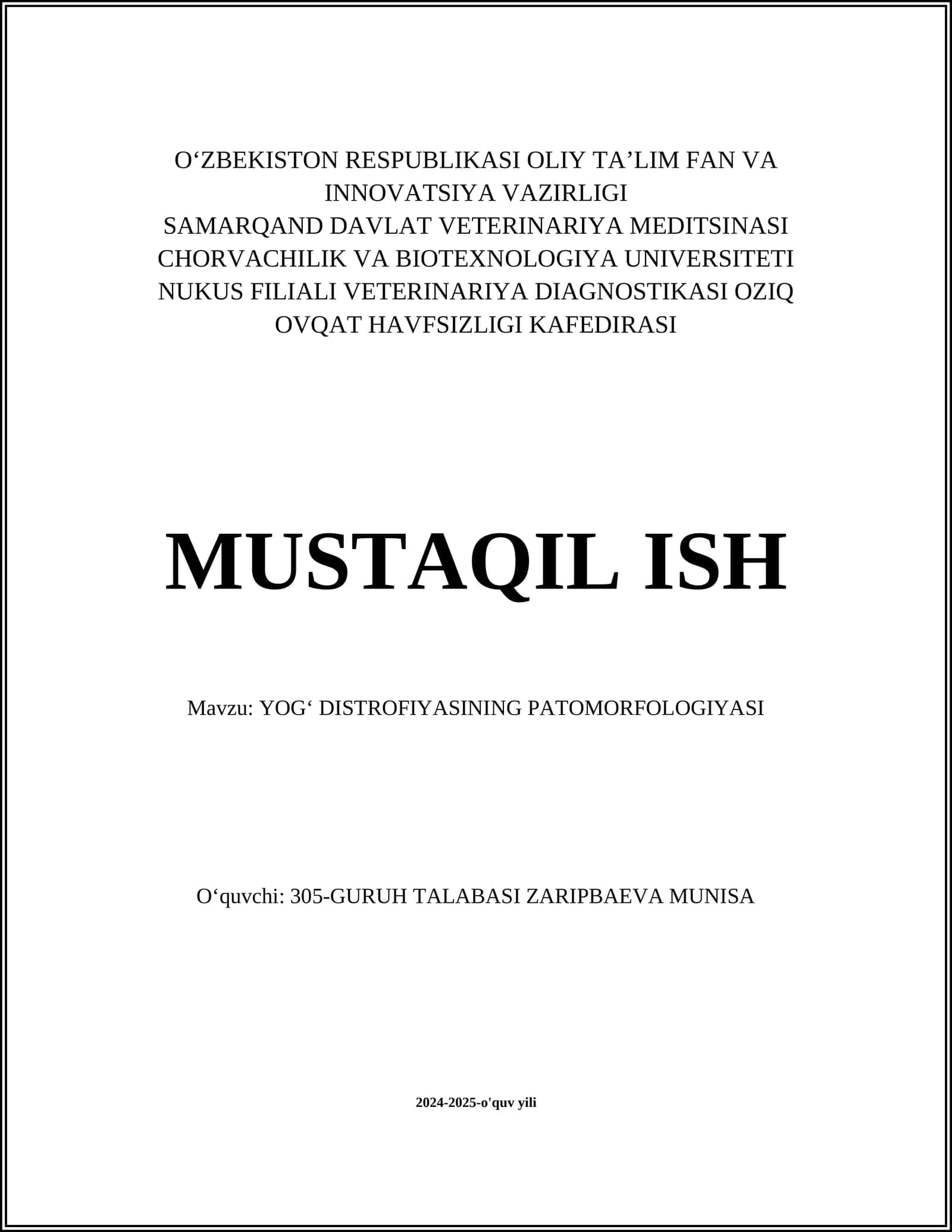 YOGʻ DISTROFIYASINING PATOMORFOLOGIYASI 1