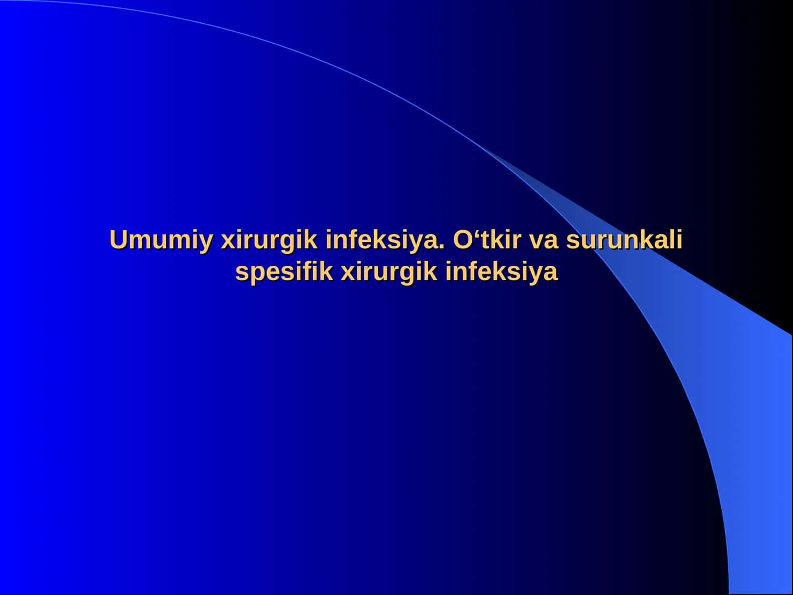 Қоқшол–Ўткир специфик инфекцион касаллик 1