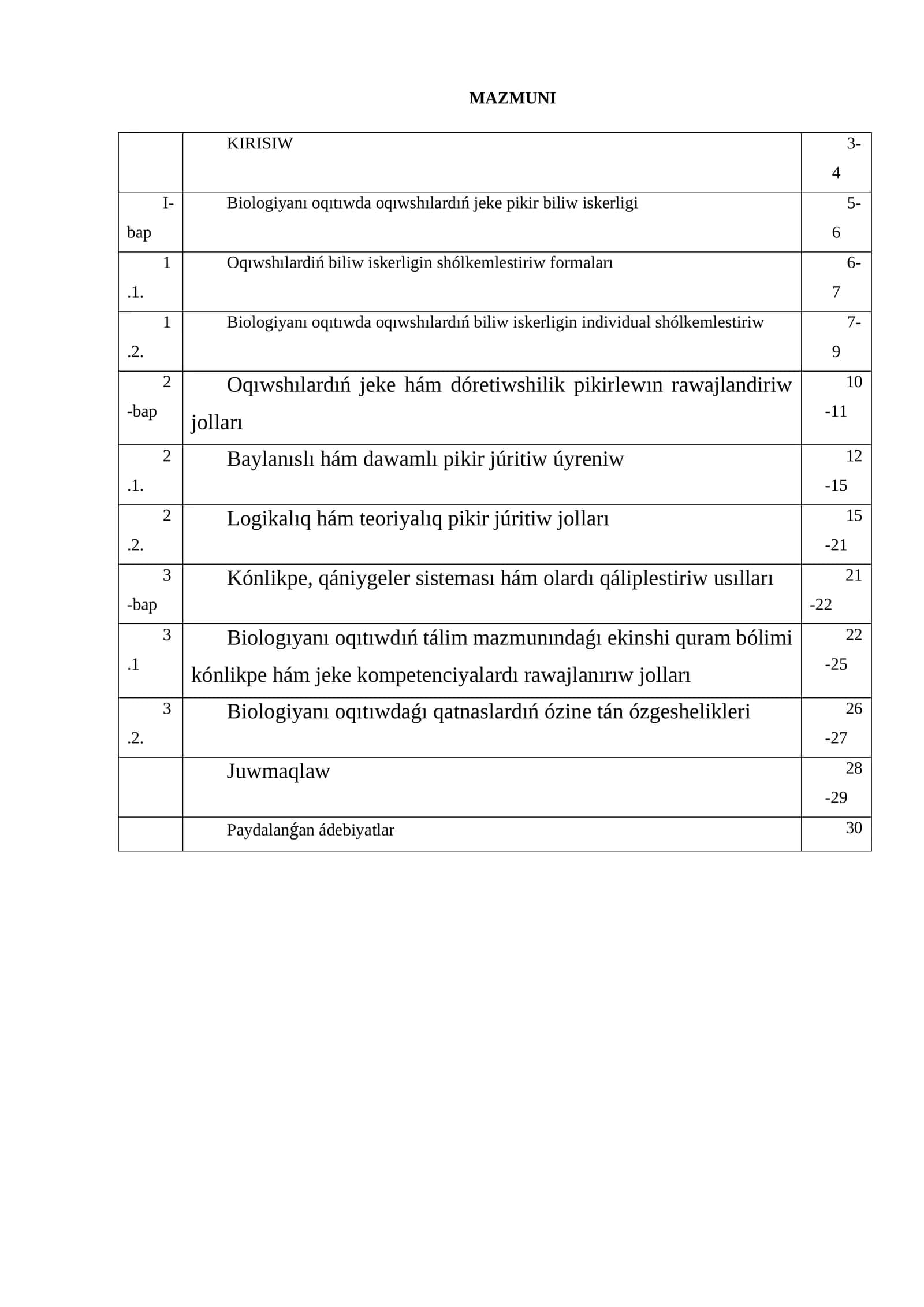 Biologıyanı oqıtıwda tayanısh hám pánge tiyisli jeke kompetencıyalardı rawajlandırıw 1