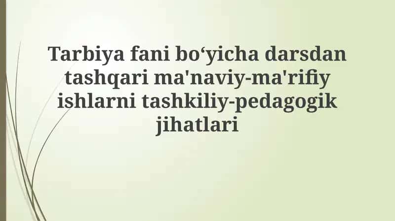 Ma'naviy-ma'rifiy ishlar 1