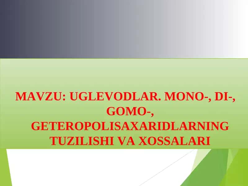 UGLEVODLAR 1