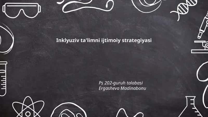 Inklyuziv ta'limni ijtimoiy strategiyasi 1