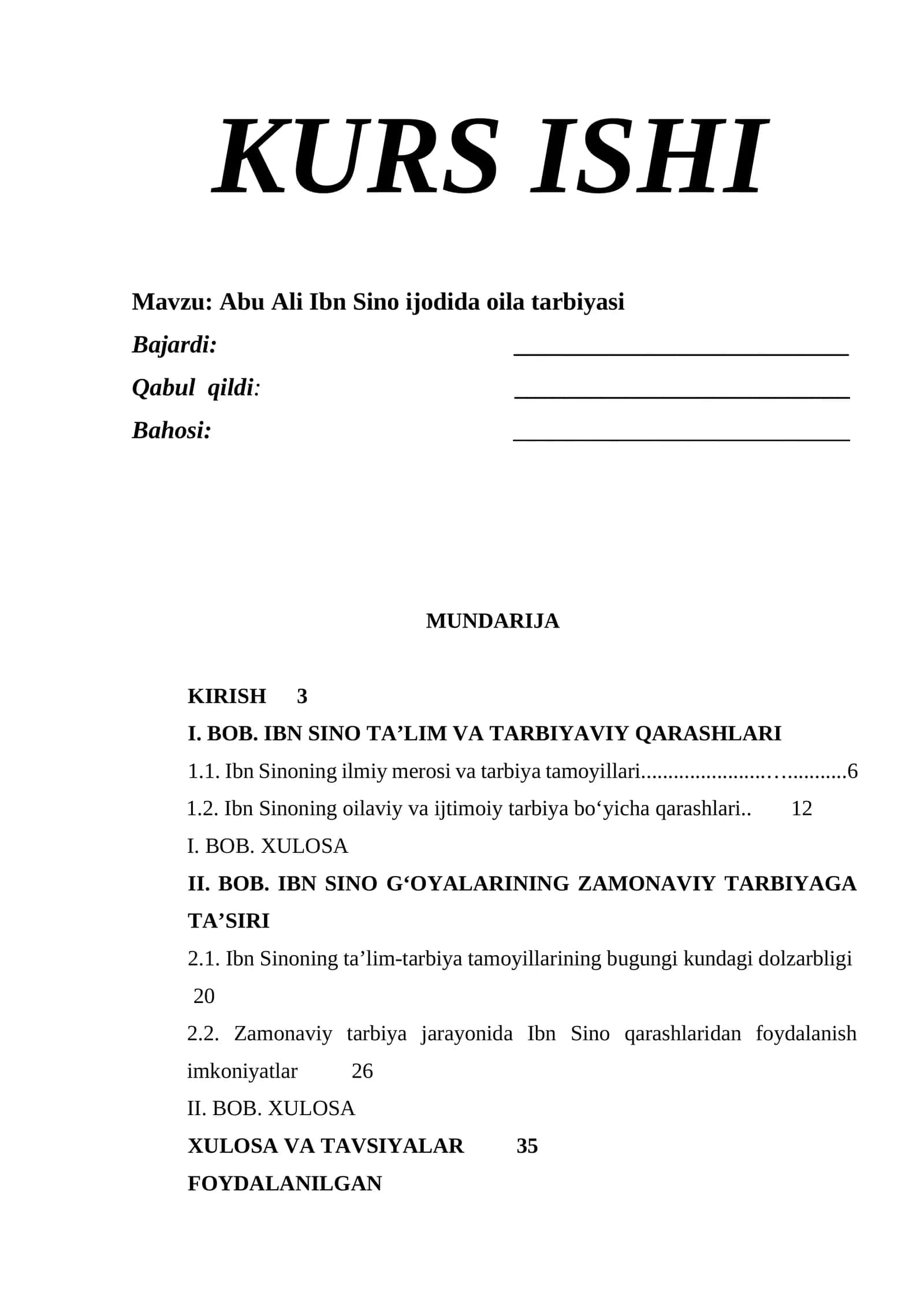 Abu Ali Ibn Sino ijodida oila tarbiyasi 1