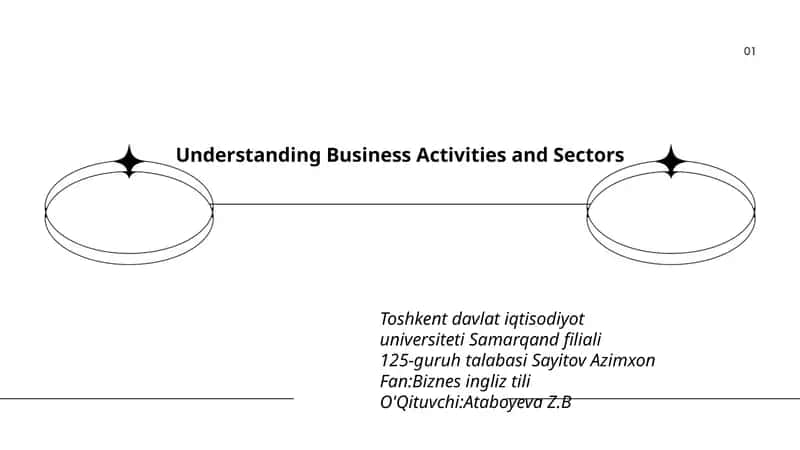 Biznes Faoliyatlarini va Sektorlarni Tushunish 1