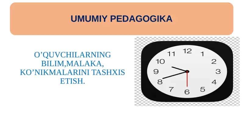 O’QUVCHILARNING BILIM,MALAKA, KO’NIKMALARINI TASHXIS ETISH 1