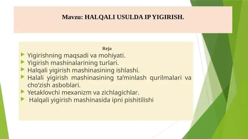 HALQALI USULDA IP YIGIRISH 1