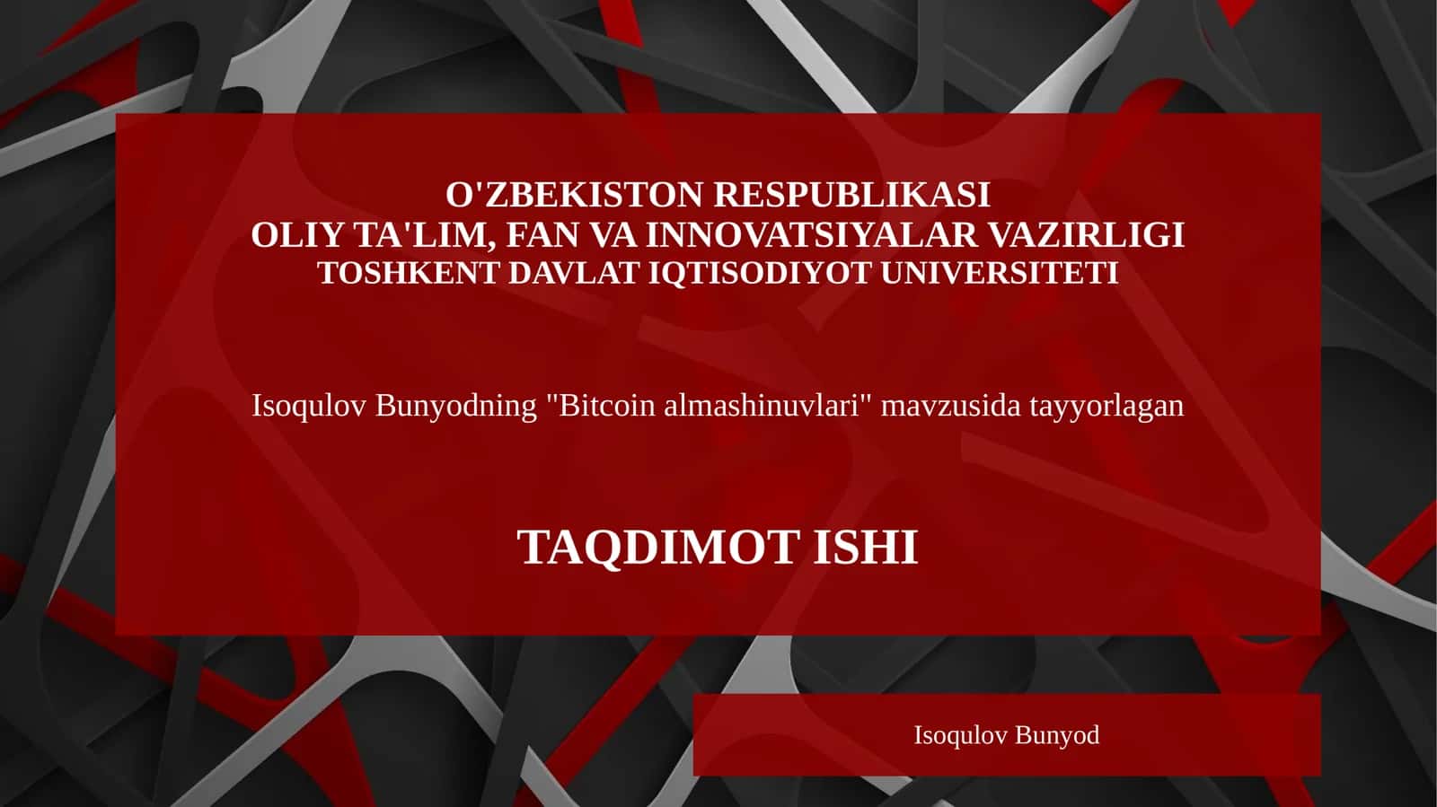 Bitcoin almashinuvlari 1