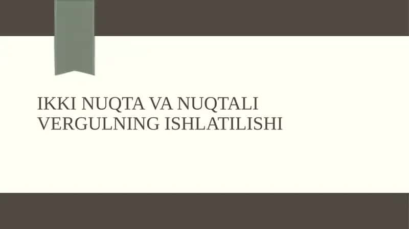 Ikkinuqta va nuqta livergulning ishlatilishi 1