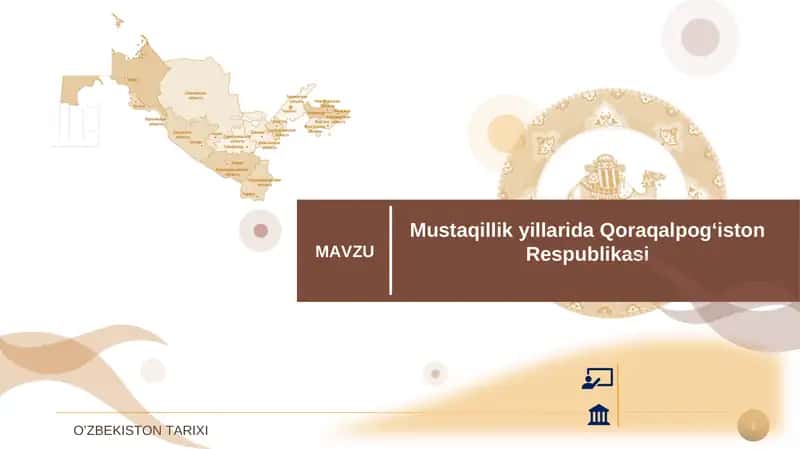 Mustaqillik yillarida Qoraqalpog‘iston Respublikasi ijtimoiy-iqtisodiy va siyosiy hayotida amalga oshirilgan islohotlar 1