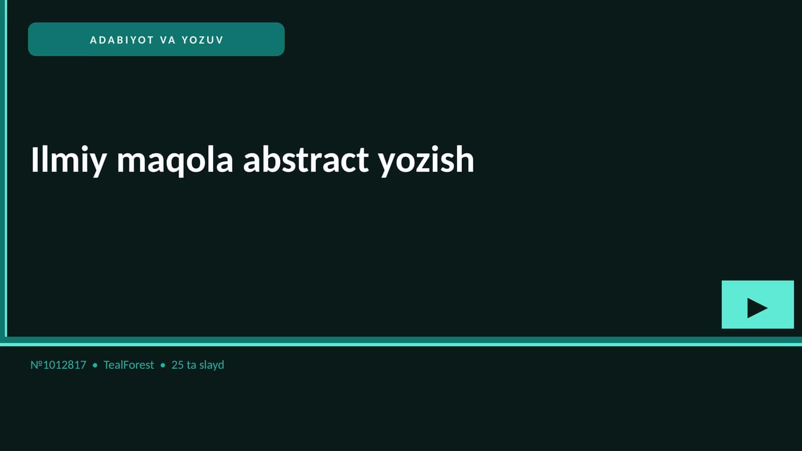 Ilmiy maqola abstract yozish 1
