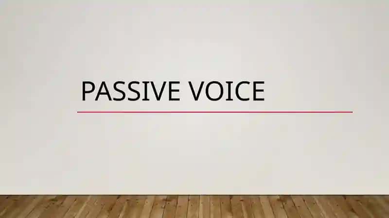 Passive voice 1