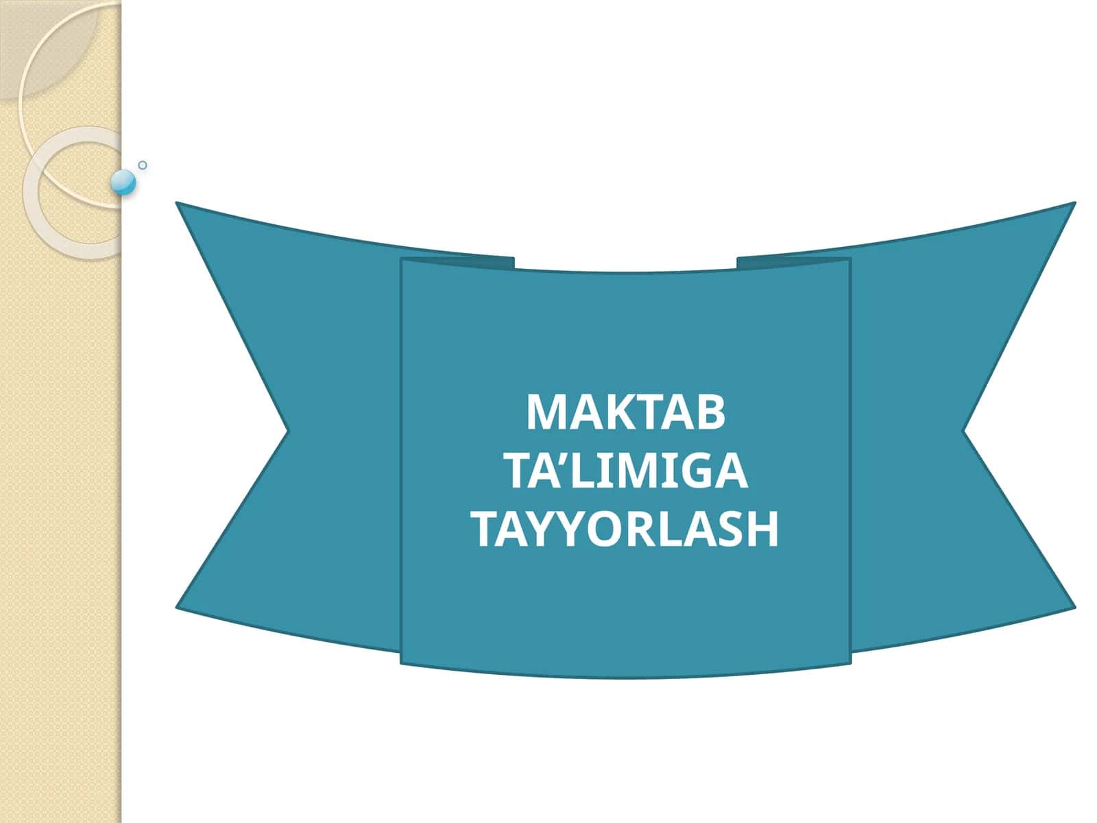 MAKTAB TA’LIMIGA TAYYORLASH 1