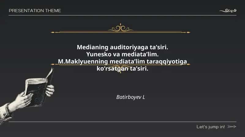 Medianing auditoriyaga ta'siri 1