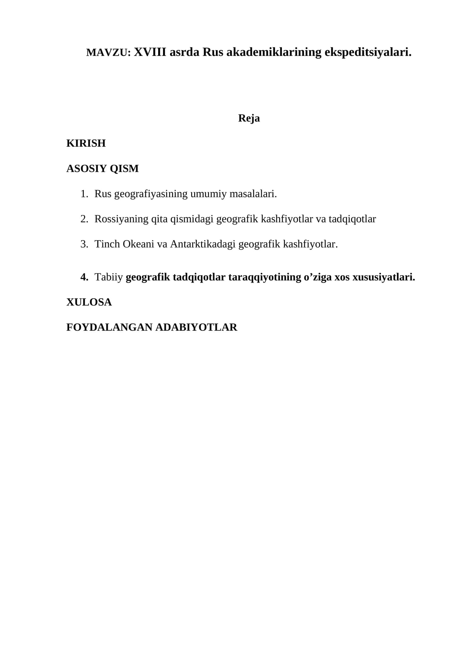 XVIII asrda Rus akademiklarining ekspeditsiyalari 1