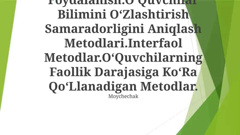 Didaktik OʻYin Metodidan Foydalanish 1