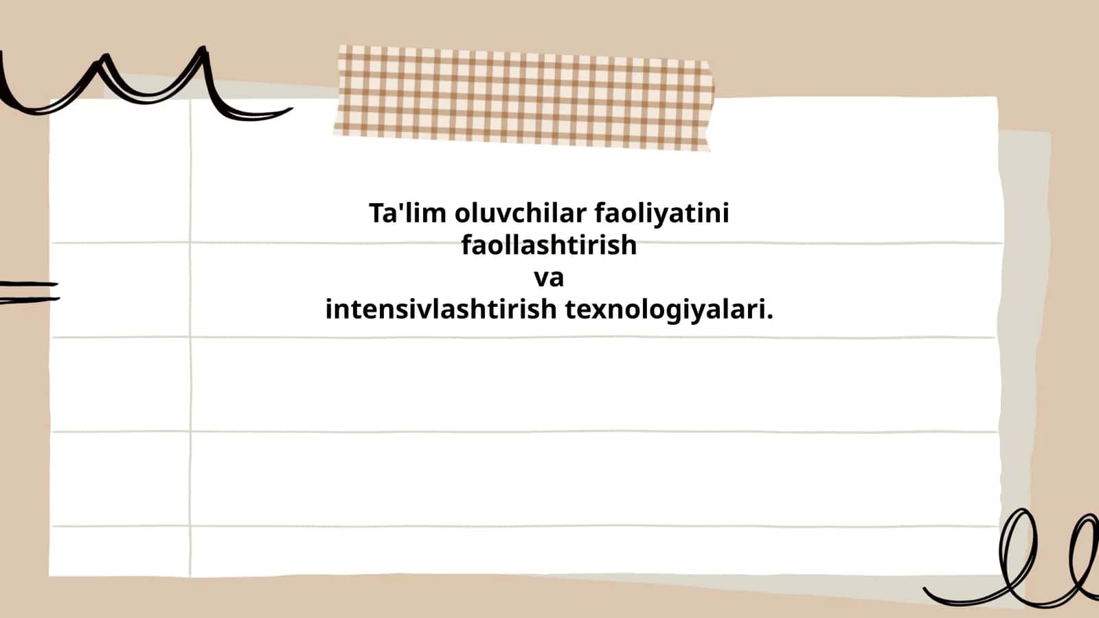 Ta'lim oluvchilar faoliyatini faollashtirish va intensivlashtirish texnologiyalari 1