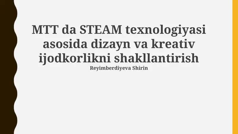MTTda STEAM integratsiyasi 1