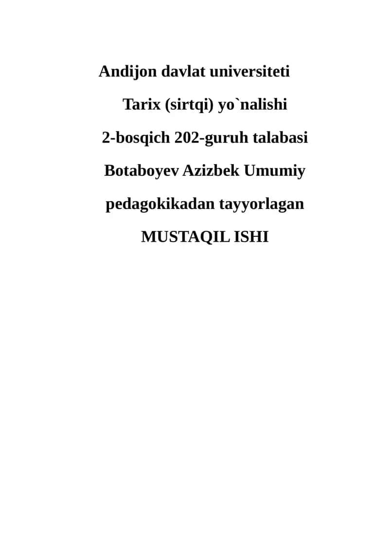 Ta'lim Metodlari va Vositalari 1