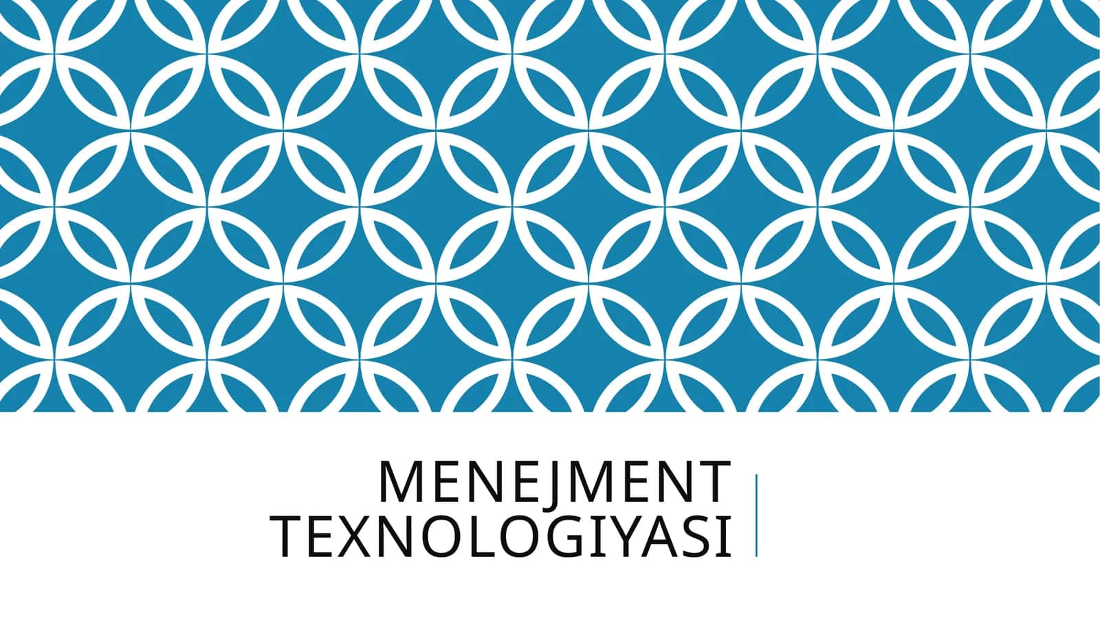 Menejment texnologiyasi 1