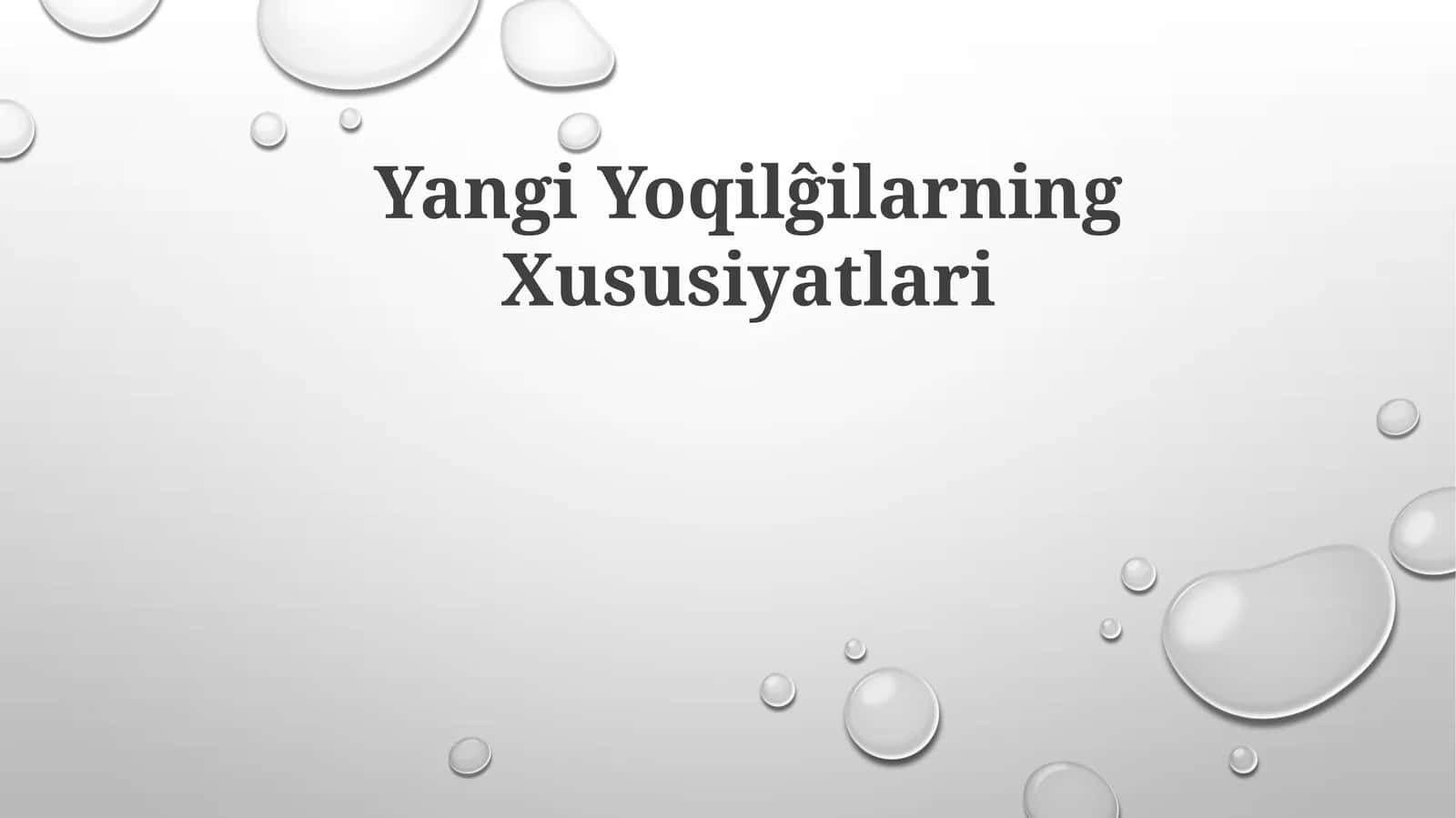 Yangi Yoqilgilarning Xususiyatlari 1