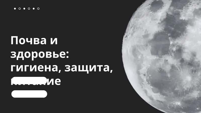 Почва и здоровье, гигиена, защита, питание 1