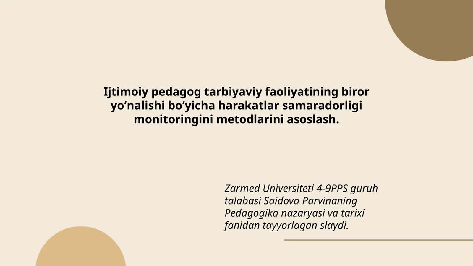 Pedagogika nazaryasi va tarixi 1