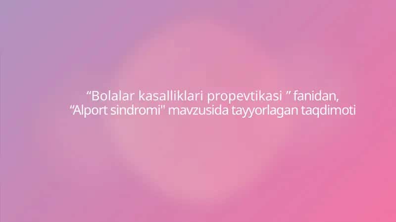 Alport sindromi 1