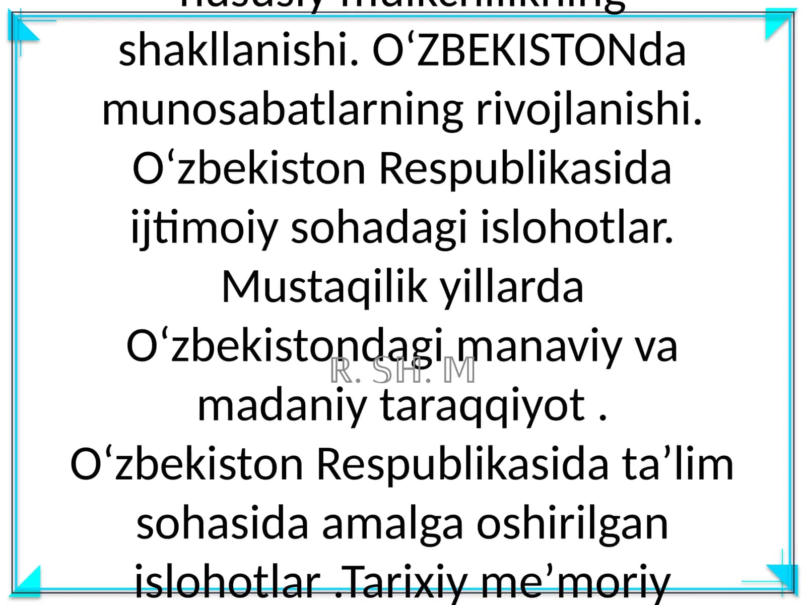 Mustaqilikka erishish arafasida OʻZBEKISTONdagi ijtimoiy siyosiy jarayonlar. Mustaqil OʻZBEKISTON respublikasining tashkil topishining tarixiy ahamiyati 1