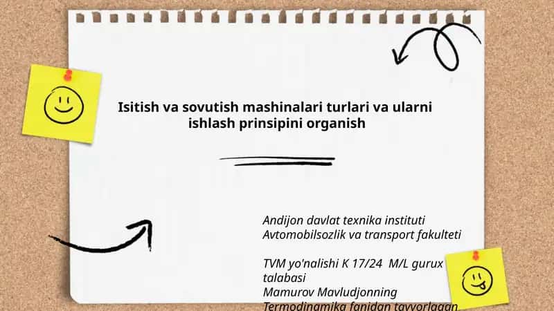 Termodinamika fanidan tayyorlagan mustaqil ishi 1