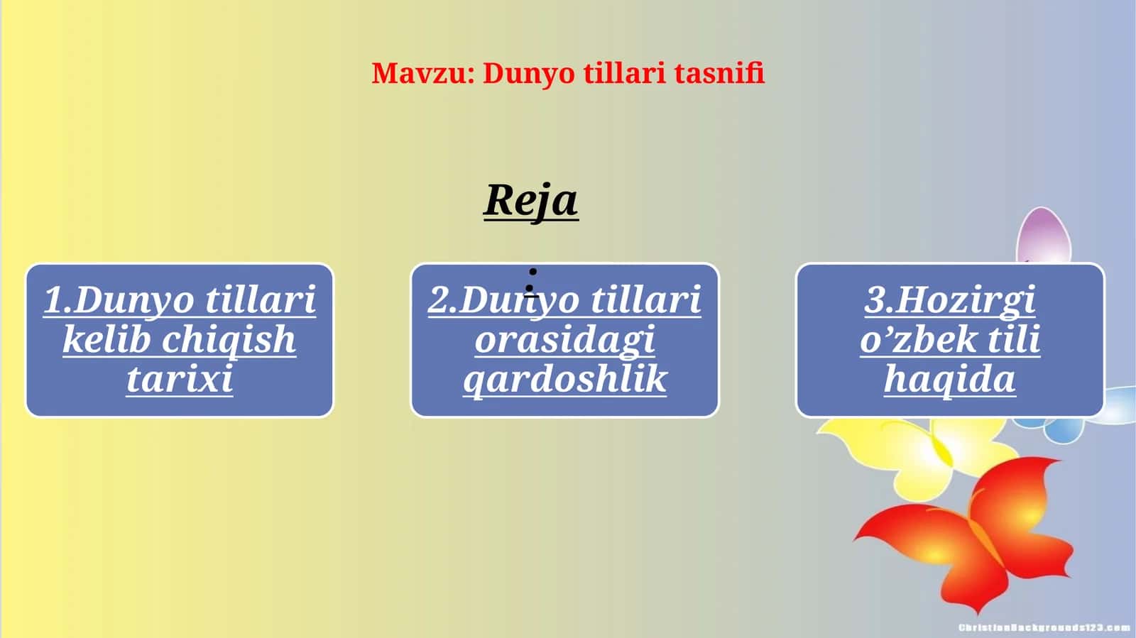Dunyo tillari tasnifi 1