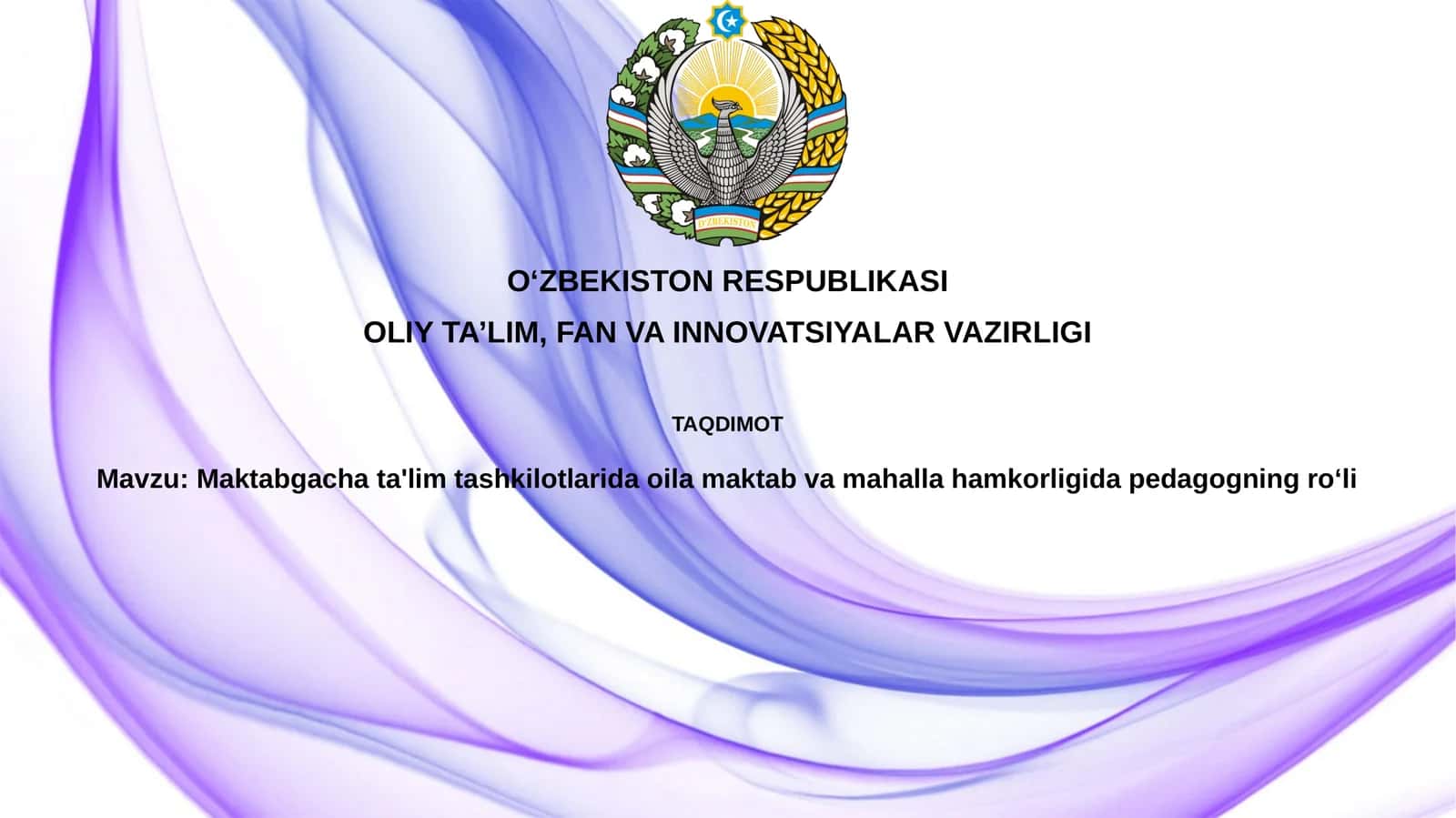 Maktabgachata'limtashkilotlaridaoilamaktabvamahallahamkorligidapedagogningroʻli 1