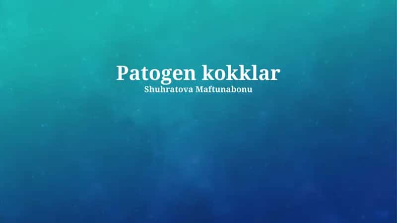 Patogen Bakteriyalar 1